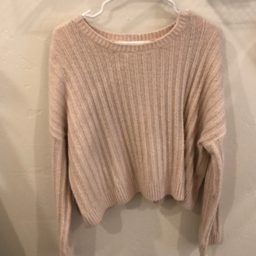 light pink sweater